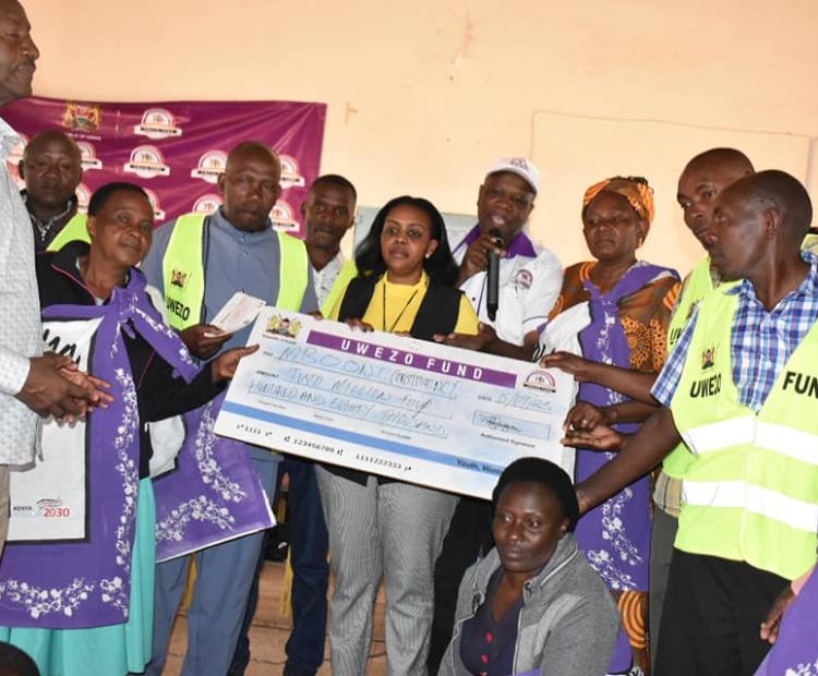 cheque issuance ceremony in Makueni County